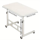 Escritorio ajustable para portátil, escritorio conveniente, mesa lateral para sofá, mesa blanca con ruedas | Mesa negra sin ruedas