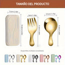 3pcs Portable Cutlery Set, Stainless Steel Short Handle Round Head Spoon Set, Mini Spoon and Fork Set, Boxed Stainless Steel Fork and Spoon Set, Small Round Spoon with Short Handle, Short Handle Round Head Spoon and Fork, Mini Ice Cream Spoon with Short