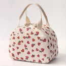 Bolsa de almuerzo aislada para mujeres y hombres - Contenedor de alimentos con diseño floral, resistente al agua, de poliéster duradero, ideal para la escuela, viajes, pícnic y trabajo, caja de almuerzo aislada, sin contacto con alimentos.