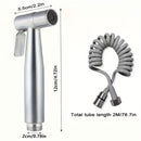 Kit de Ducha Manual de Acero Inoxidable con Manguera de 4.8 Pulgadas y Soporte de Pared - Boquilla Autolimpiable, Impermeable y Resistente, Ideal para Baño, Aseo de Mascotas, Diseño Moderno | Estructura Duradera, Accesorio para Ducha