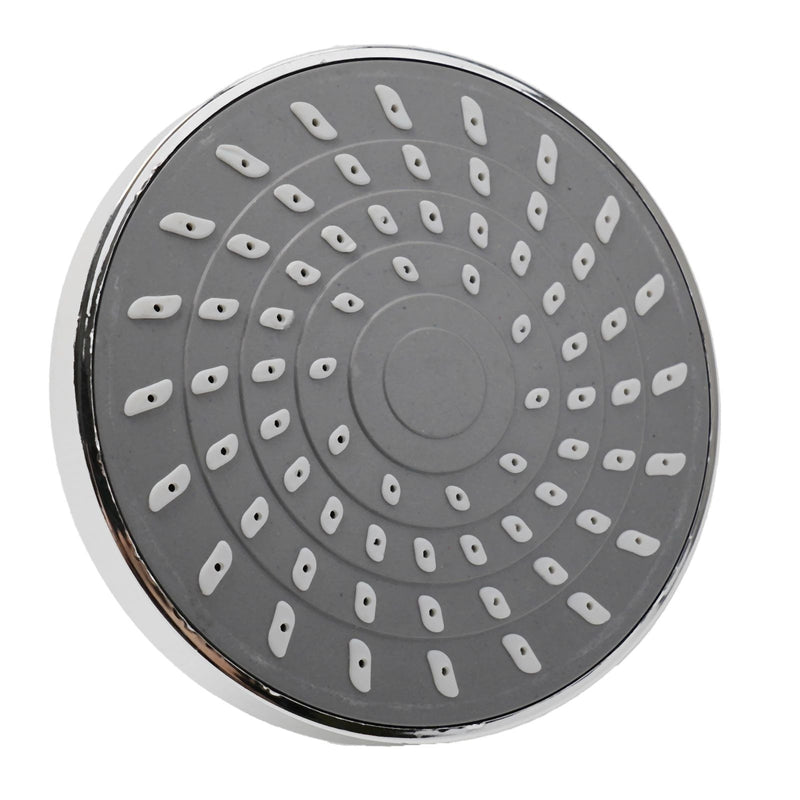 Cabezal de ducha ajustable de lluvia montado en la pared - Grifo de baño portátil giratorio de 360° con varios modos de aspersión, resina ABS duradera y acabado cromado para encierros de ducha modernos, boquilla de alta calidad, instalación sin taladro,