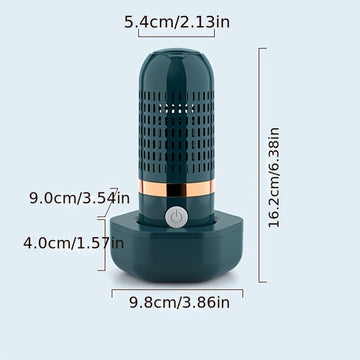 1pc USB Recargable Purificador Portátil de Frutas y Verduras, Material ABS, Tensión de funcionamiento ≤36V, Batería de litio de 3000mAh, Diseño de cápsula para esterilización de alimentos y eliminación de pesticidas, Adecuado para varios alimentos