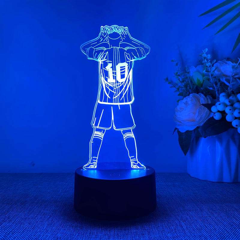1pc Luz Nocturna 3D Creativa Serie Fútbol con Control Táctil USB, Brillo Ajustable y Colorido - Regalo para Aficionados del Fútbol