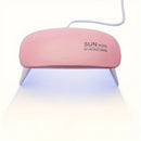 Lámpara de uñas plegable y portátil Sunmini - Diseño compacto alimentado por USB para uso en casa y salón, amigable con tonos claros, con intensidad de luz ajustable y 3 modos de enfriamiento, lámpara de uñas para uñas, equipo de salón, estética moderna,