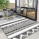 Alfombra de Terciopelo/853g/m² Poliéster Lujo Ligero Minimalista con Patrón Geométrico para Balcón y Jardín, Ultra Suave Antideslizante Toque Francés, Experiencia de Elegancia Sofisticada en Crema, Diseño Moderno a Rayas, Lavable a Máquina Tejido Plano L
