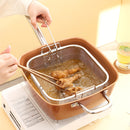 1pc Cesta de comida mini de acero inoxidable, accesorio multiusos para freidora portátil, para cocinar bocadillos, papas fritas, papas fritas con filtrado y drenaje