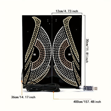 2 luces LED decorativas para auto con diseño de ojo de diablo, recargables por USB, luces de ambiente para ventanas con múltiples modos, accesorio interior para autos, moderno y elegante
