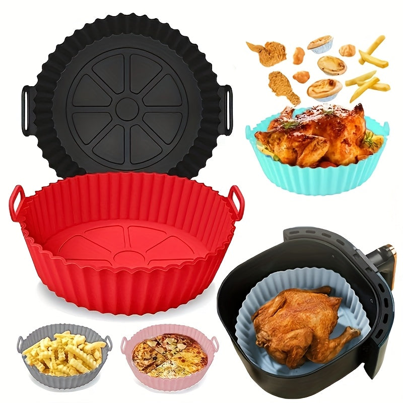 1pc/Funda Reutilizable para Freidora de Aire - Antiadherente, Grado Alimenticio, Accesorios Multifunción para Cocina, Molde de Silicona para Freidora, Moldes de Silicona para Air Fryer, Accesorios de Silicona para Freidora