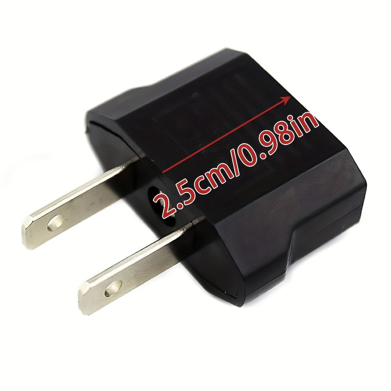 Adaptador de Energía para Viaje UE a EE.UU., 2 piezas/1 pieza, Adaptador de Enchufe de 2 Pines Convertidor de CA