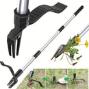 Herramienta de arrancador manual de acero inoxidable - Mango ergonómico, púas ajustables para la extracción de raíces profundas, herramienta de arrancador duradera para el hogar y el uso profesional, herramienta de arrancador, jardinería profesional, aca