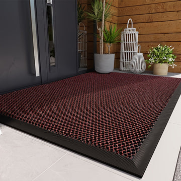 Tapete de entrada grueso, tapete para puerta de hule, tapete de lujo para sala, alfombra antideslizante con malla elástica, ideal para hogar y comercio, tapete de bienvenida para interior