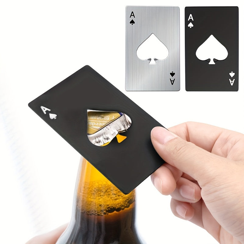 1pc Abrebotellas de Cartas de Póker Creativo, Construcción Metálica, Ideal para Bar, Restaurante, Hotel, Uso Doméstico - Regalo Versátil para Halloween, Navidad, Pascua, Hanukkah, Acción de Gracias, Exquisito, La Mejor Elección