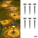 Conjunto de 6 Luces Solares para Paisajes Exteriores - Iluminación de Proyección para Césped, Decoración de Jardín y Patio, Perfecto para Caminos, Patios, Pasarelas, Entradas - Regalo Ideal de Navidad