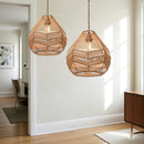 Lámparas de techo modernas para interiores con sombreros de cuerda de papel tejido a mano - Decoración de hogar sin bombilla incluida, decoración creativa para sala de estar o oficina, iluminación de sala de estar | Iluminación artesanal | Sombreros deco