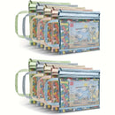 Paquete de 10 bolsas de cremallera de malla colorida con dos capas, ideales para organizar y almacenar libros, con material transpirable y transparente, perfecto para el nuevo semestre y las preparaciones para regresar a la escuela.