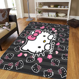Alfombra suave y gruesa de Hello Kitty, antideslizante, para baño, sala, dormitorio o lavandería, lavable a máquina, de felpa y esponja para el hogar