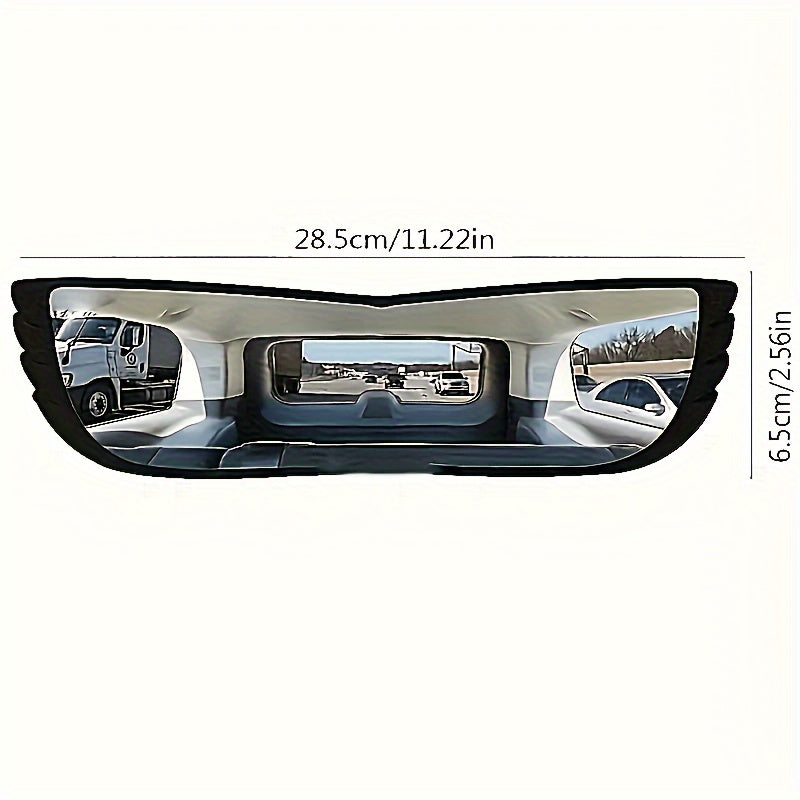 1 ud Espejo Panorámico de Ángulo Ultra-Ancho para Auto - Mejora la Seguridad con Diseño Interior Curvado, Amplio Campo de Visión y Elimina Puntos Ciegos para una Experiencia de Conducción más Segura