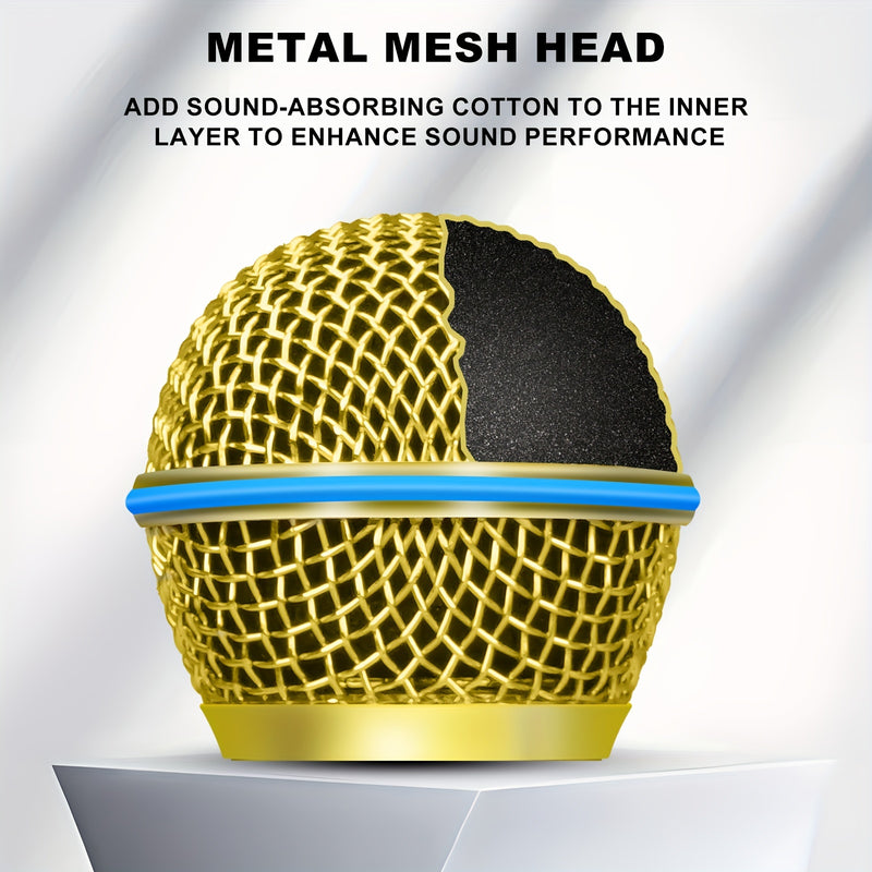 Micrófono de cabeza de malla metálica electrochapada dorada xges BETA-58G, profesional para actuaciones en escenario, KTV, cantar en vivo, micrófono con cable