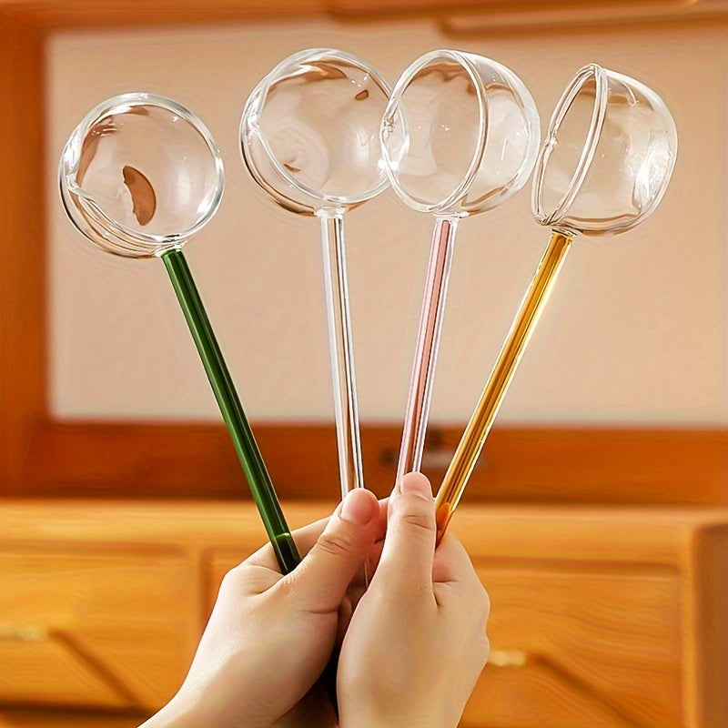 Cuchara De Sopa De Vidrio, Cuchara Con Mango De Vidrio De Borosilicato Alto, Cuchara De Servicio Transparente, Utensilio De Cocina Transparente, Accesorios De Mesa, Cubiertos
