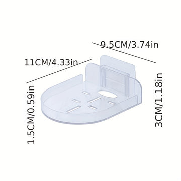 1 pza. Estante flotante transparente para monitor adhesivo para cámaras de seguridad y monitores para bebés - Estante de pared sin taladrar para decoración de oficina/hogar/estantes de almacenamiento de servicios públicos de baño