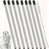 Insertos para Lavavajillas de Botellas, Compatibles con Soda-Stream, Soporte para Botellas en el Lavavajillas, Portabotellas de Acero Inoxidable para Lavavajillas, Juego de 8+1 para Cesta de Platos