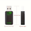Nuevo adaptador WiFi 6 AX900 USB 2 en 1, cifrado, doble banda 2,4G y 5GHz, receptor inalámbrico de red WiFi USB, sin necesidad de arranque.