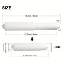 2 piezas de soporte ajustable para papel higiénico blanco con resorte - Rodillo de plástico duradero de reemplazo, fácil instalación para deslizamiento suave, mecanismo con resorte, soporte para rollo de papel higiénico