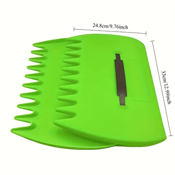 Recogedor de Hojas Ligero y Resistente para Jardín - Herramienta Manual con Gran Apertura, Construcción en Plástico Duradero para Limpieza Rápida de Hojas, Agujas de Pino y Desechos - Ideal para Uso Doméstico, Comercial y Paisajismo, Diseño Eficiente, Ro