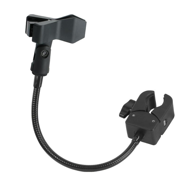 Clip de Micrófono Ajustable con Cuello de Ganso Curvado de 180° y Conector XLR, Soporte Antigolpes de Manguera Metálica Fuerte para Podcasts, Conferencias y Ponencias -