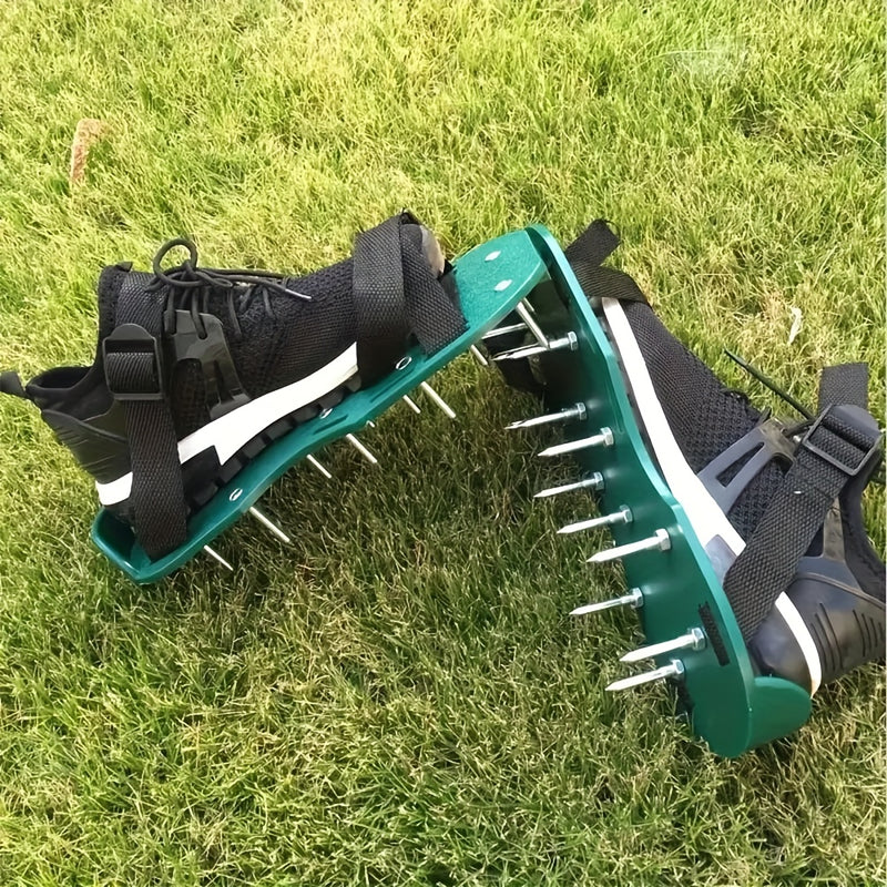 Zapatos Antideslizantes con Púa de Acero de 42mm | Correas Ajustables de Zinc + Base Duradera de PP | Herramienta para Nivelación en Jardín y Epoxi [Diseño Resistente]