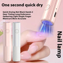 Lámpara de uñas LED portátil - Secador de gel de polichroma de secado rápido, luz de manicura recargable por USB, iluminador de dedos y dedos de mano, regalo de San Valentín, cuerpo cilíndrico de larga duración, concha de plástico duradera, herramienta l