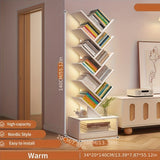 Estantería de Árbol Independiente de Gran Capacidad - Organizador de Oficina y Hogar Fácil de Montar, Estante de Pie