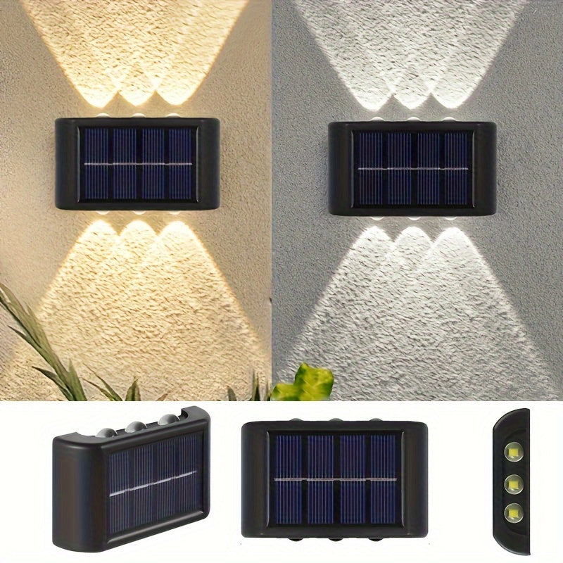 Paquete de 4 Luces Solares LED con Opciones Cálidas/Frías para Acampar al Aire Libre, Patio, Calle, Paisaje, Jardín, Decoraciones de Boda, Resistentes al Salpicadero IP44