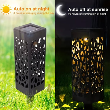 6 piezas de iluminación solar para exteriores, iluminación comercial de calles, luces decorativas de senderos solares, iluminación de áreas, luces de césped de patio, IP44, iluminación solar LED para exteriores, jardín y paisajismo.