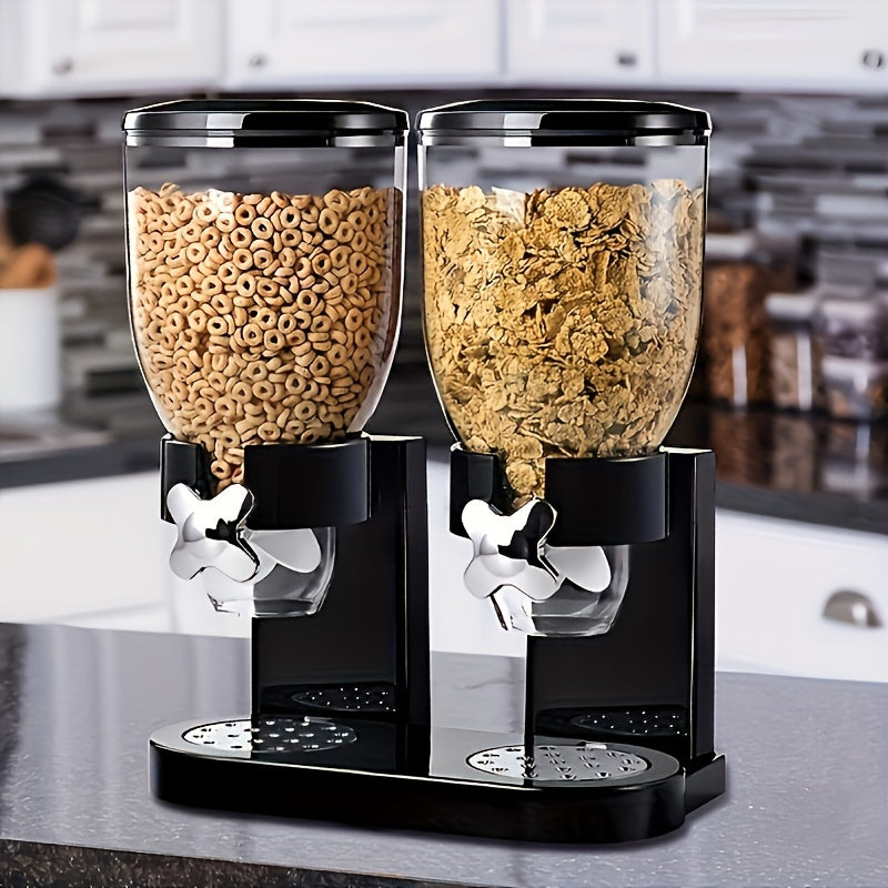 PANCERKA Dispensador de Alimentos de Control Dual: Gran Capacidad, Lavable a Mano, Libre de BPA y a Prueba de Fugas para Cereales, Nueces, Arroz y Granola