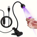 Mini Lámpara LED para Uñas con Brazo Ajustable y Pinza - Luz de Curado USB para Gel, Manicura y Pedicura en Casa, Sin Olor, Secado Rápido, Herramienta Portátil para Cuidado de Uñas, Diseño Compacto y Ligero, Posicionamiento Flexible, Ideal para Usuarios