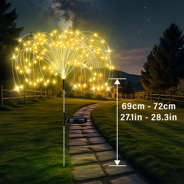 Luces solares para jardín, IP65 de alta calidad y resistentes a la lluvia, 8 modos de iluminación ajustables, adecuadas para caminos, patios traseros, jardines, decoraciones de fiestas navideñas, luces decorativas de tierra DIY.
