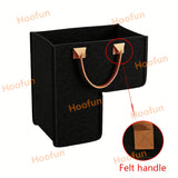 Canasta de Escaleras de Fieltro para el Hogar - Cesta multifuncional ideal para alfombras y escaleras de madera, 40.64 cm compatible, diseño plegable con ventana de observación, estante, cestas para lavandería