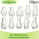 10 Piezas de Jarrones Vintage Transparentes, Ideales para Bodas, Salones, Cocinas, Mesas de Comedor, Cenas Románticas y Más