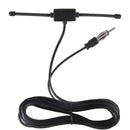 Antena Dipolar Universal para Estéreo de Coche AM FM, Antena Adhesiva Oculta para Radio AM FM en Vehículos Camión SUV con Cable de 3.05 Metros y Conector DIN (Macho)