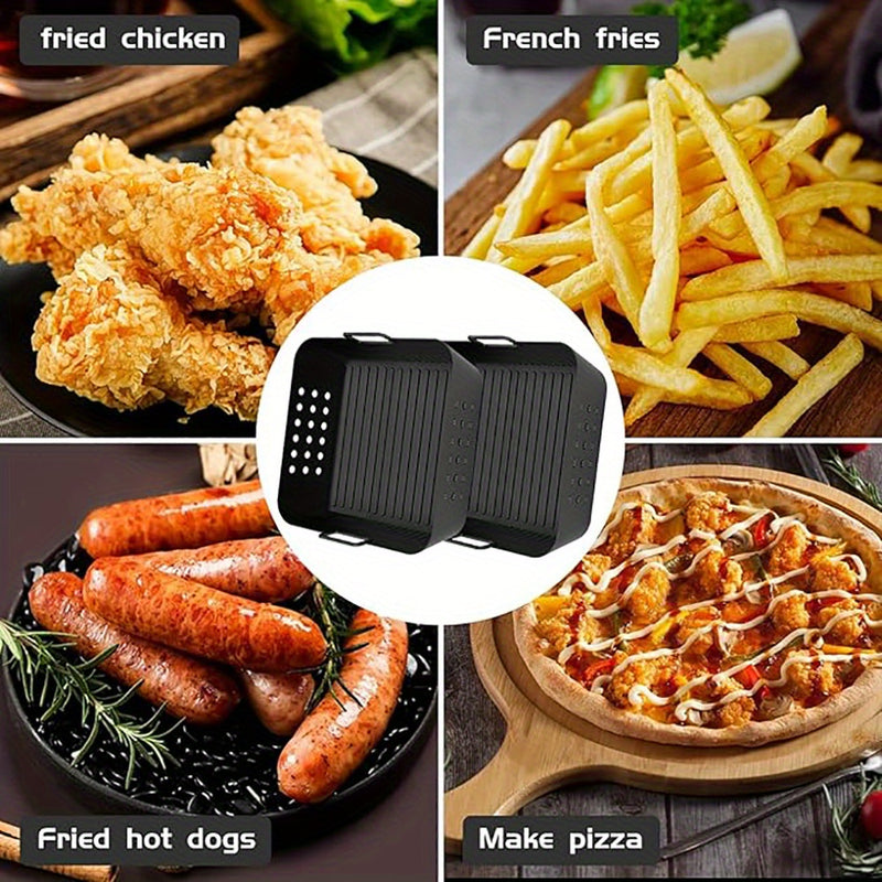 1 unidad de forro de silicona cuadrado para freidora de aire, adecuado para Philips HD9270 COSORI herramientas de repostería, cesta de freidora de aire reutilizable.