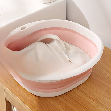 1 pieza, lavabo plegable pequeño para mujeres, ideal para ropa interior y calcetines, diseño rosa lindo, plegable que ahorra espacio, portátil para viajes y almacenamiento, solo lavado a mano, no necesita electricidad, fregadero portátil, artículos esenc