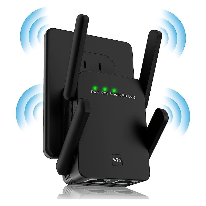 Extensor de señal WiFi para el hogar: Repetidor inalámbrico de internet con cobertura de hasta 6500 pies cuadrados y más de 45 dispositivos, amplificador de señal inalámbrica