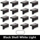 Conjunto de 16 Luces Solares para Escalones con Detector de Luz, Iluminación Exterior para Escaleras y Terrazas, Perfecto para Jardín, Porche y Decoración de Bodas