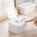 1 unidad FreshBox Dispensador de toallitas portátil rectangular de plástico, contenedor rellenable de pañuelos de papel para baño y cocina