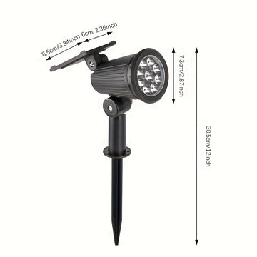 Foco solar AMILL para jardín exterior, iluminación de paisaje con sensor de luz, montaje semiempotrado, no desmontable, material de plástico, ideal para patio, pared, jardín, alberca, camino - perfecto para bodas, festivales, decoración festiva, luces de