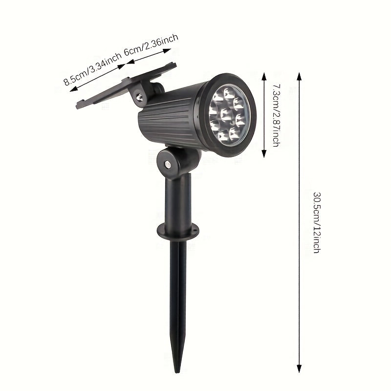 Foco solar AMILL para jardín exterior, iluminación de paisaje con sensor de luz, montaje semiempotrado, no desmontable, material de plástico, ideal para patio, pared, jardín, alberca, camino - perfecto para bodas, festivales, decoración festiva, luces de
