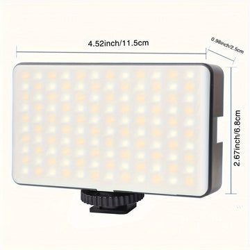 Luz de Video LED RGB ZOMEI WL-R2 - Portátil, Recargable, Panel de Luz para Cámara con Color Completo de 0-360°, CRI 95+, Temperatura Ajustable (2500-9000K), Brillo Regulable para Vlogging, Fotografía y Transmisión en Vivo