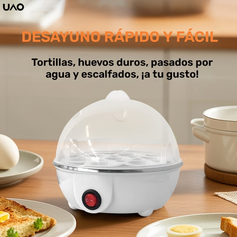 Cocinador de Huevos Mini, Tapón Transparente, Gran Capacidad de Vapor, Olla Multifuncional Automática, Ideal para Desayunos Nutritivos. Puede Hacer Huevos, Fideos al Vapor, etc. Base de Acero Inoxidable de Grado Alimenticio. Accesorio de Cocina Automátic