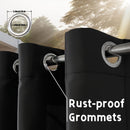 Cortina para patio exterior con 4 paneles, diseño con grommet, protección UV, antióxido, protección solar y privacidad